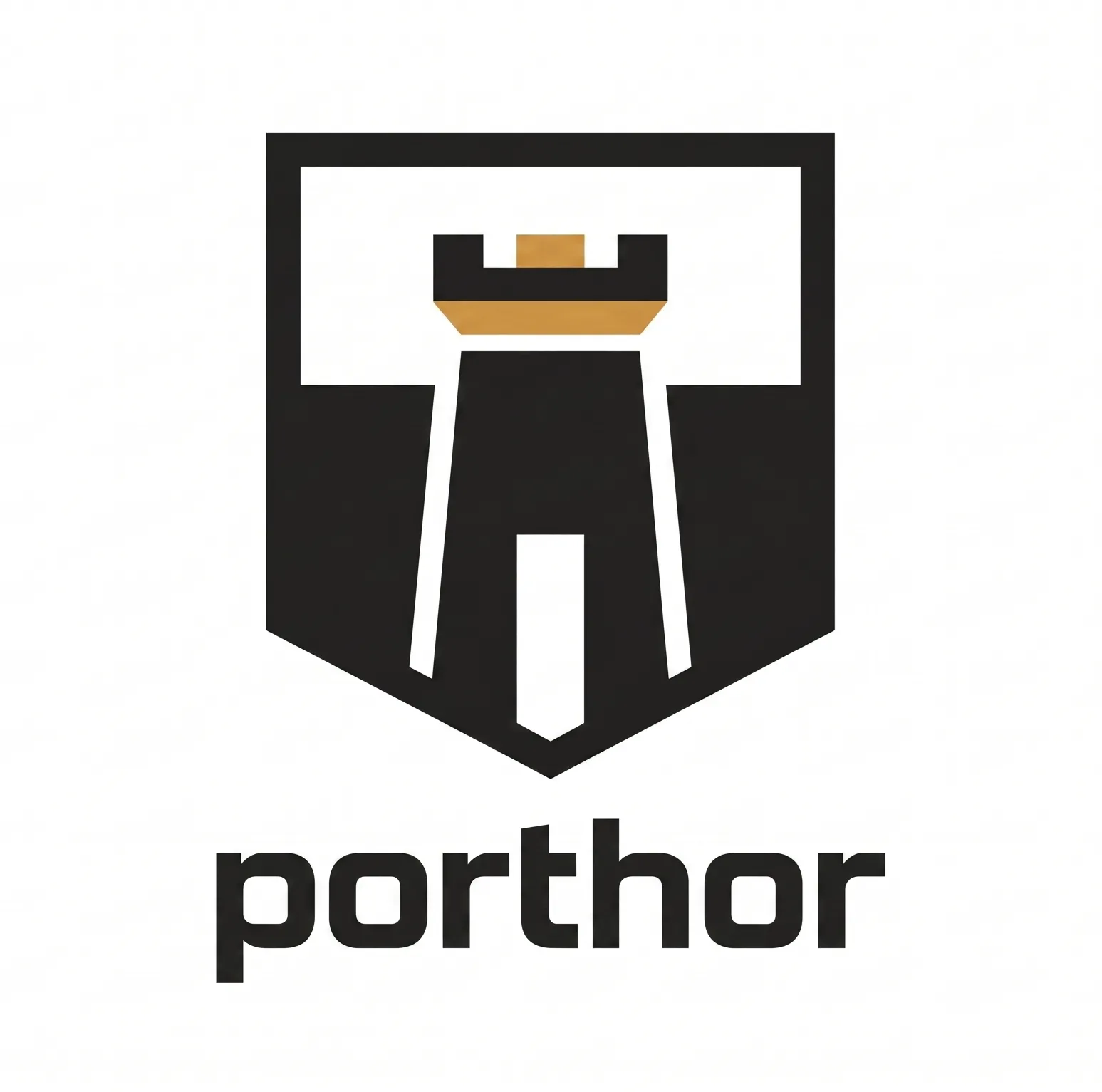 porthor Pro – Software zur Dokumentschwärzung von Stefan Holhut 7 porthor Logo Burg-Symbol in Schwarz-Weiß-Gold
