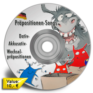 Präpositionen-Songs CD, Lernmusik für Dativ-Akkusativ-Wechselpräpositionen