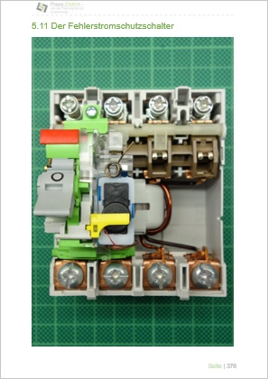 Kapitel 5.2 Fehlerstromschutzschalter Cover mit Schaltmechanismus