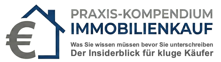 Praxis-Kompendium Immobilienkauf Hero-Banner mit Euro-Haus-Logo und Untertitel