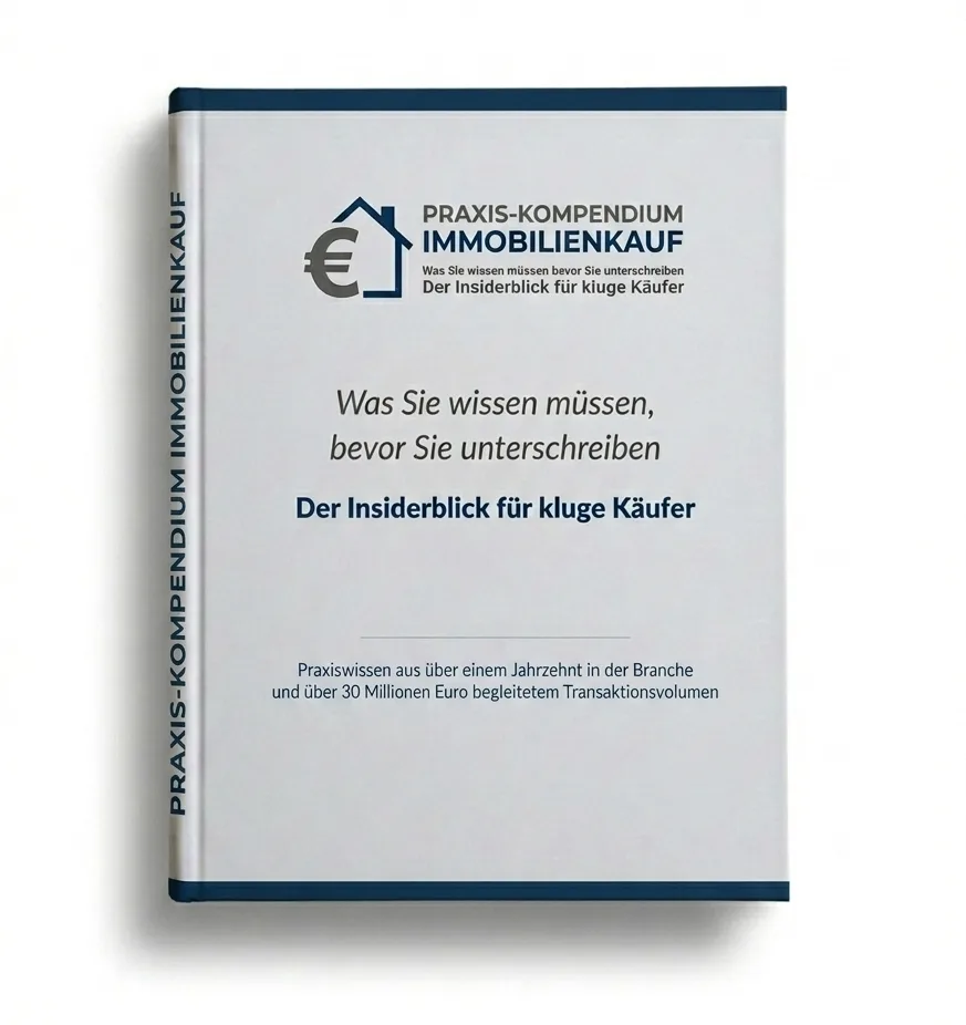 E-Book Cover Praxis-Kompendium Immobilienkauf mit Buch-Mockup und Branding
