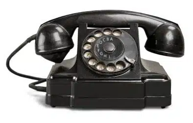 Presse Rockstars – PR-Coaching für Medienpräsenz von Marike Frick 8 Vintage Telefon mit Wählscheibe, schwarzes Bakelitgerät