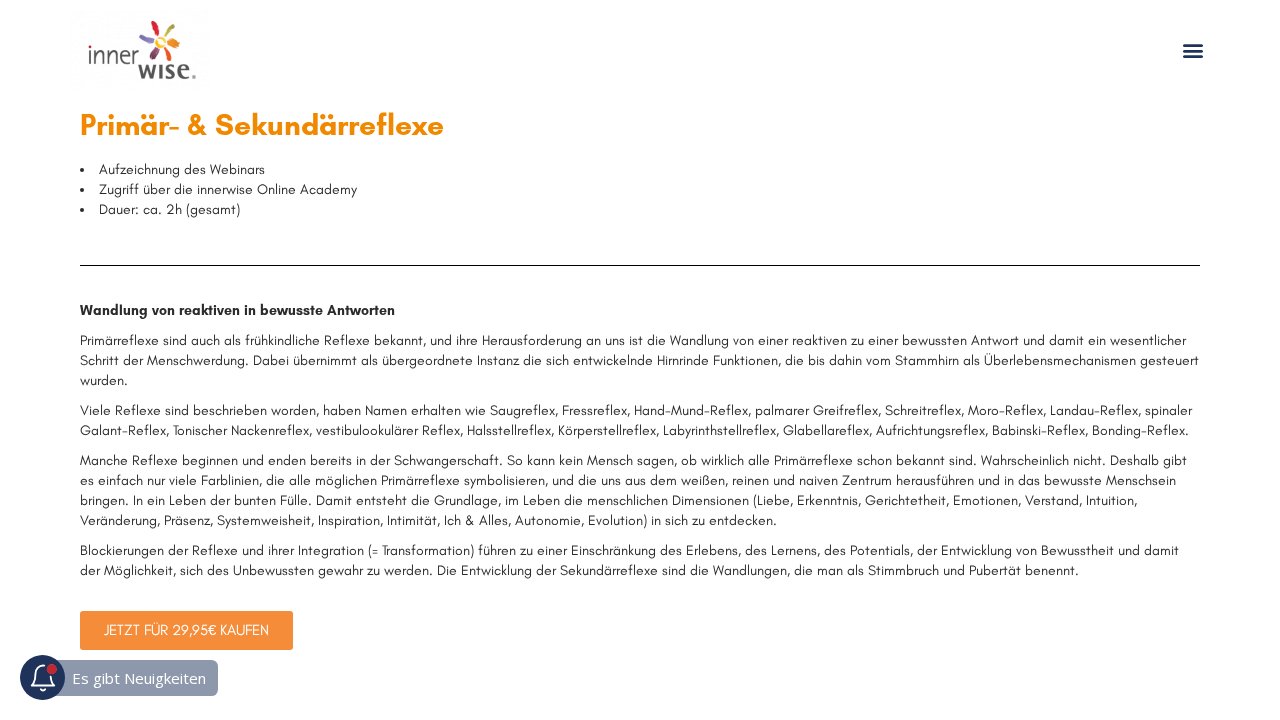 Primär- & Sekundärreflexe – Ansicht der Verkaufsseite