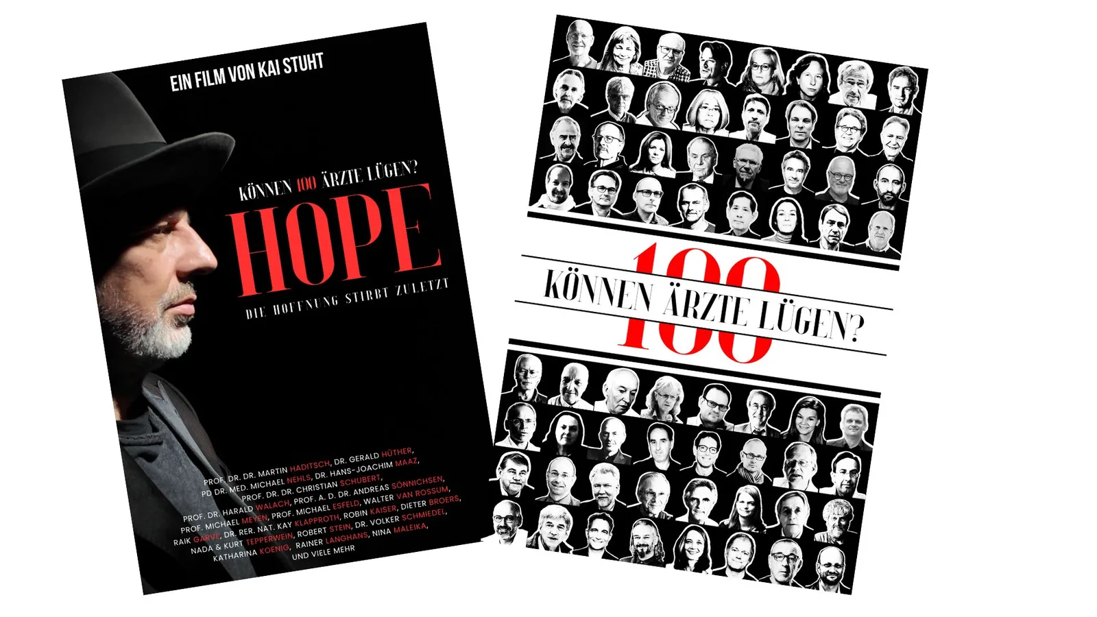 Bundle-Mockup mit Hope Filmplakat und 100 Ärzte Porträts-Plakat