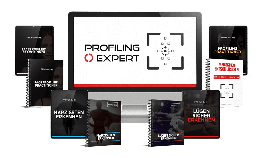 Profiling Expert Masterclass Produktbundle mit Trainingsmaterialien und Kursen auf verschiedenen Geräten
