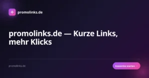 promolinks.de VIP Dashboard mit kurzen Links und Klick-Tracking