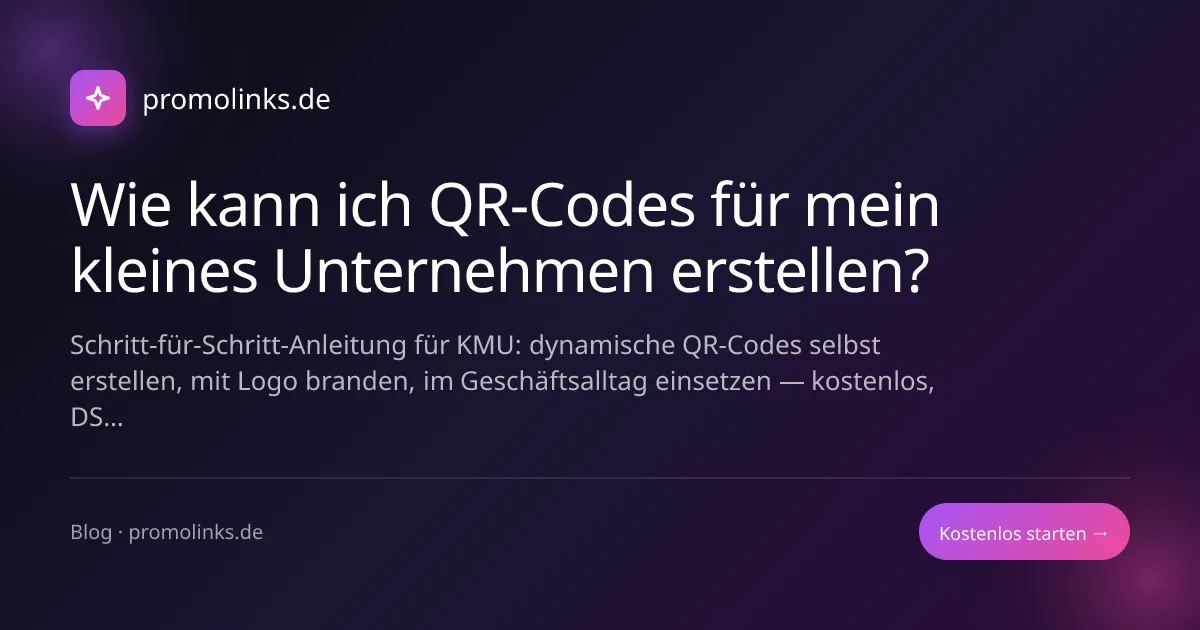 QR-Code Generator für kleine Unternehmen in promolinks.de