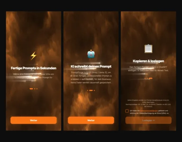 PromptForge Pro – KI-Prompt-Generator für Selbstständige