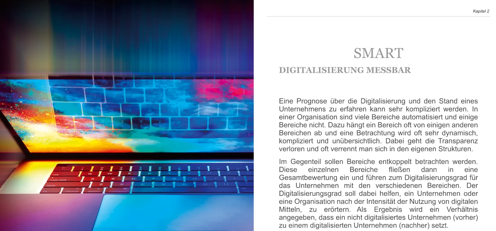 Kapitel 2 mit Laptop-Tastatur: Smart – Digitalisierung messbar