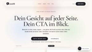 PsstHi – Video-Widget für deine Website – Ansicht der Verkaufsseite