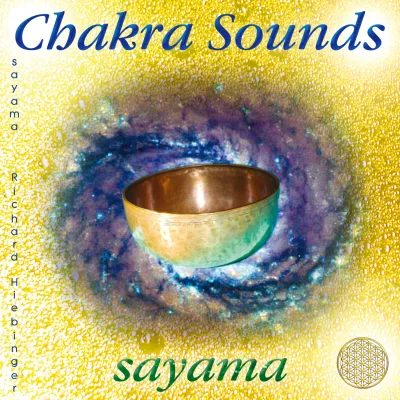 Chakra Sounds Cover mit goldenem Klangschale-Symbol auf kolorifiziertem Energiehintergrund