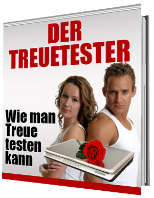 Cover Der Treuetester mit Paar und Rose auf Tablet, Anleitung zum Testen von Treue
