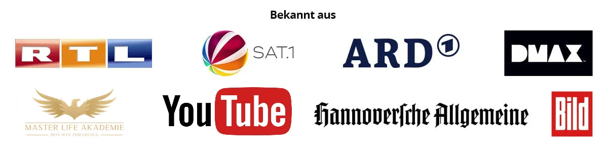 Hero-Banner ReConnect Factor 2.0 mit Logos von RTL, SAT.1, ARD, DMAX, YouTube und Bild-Zeitung