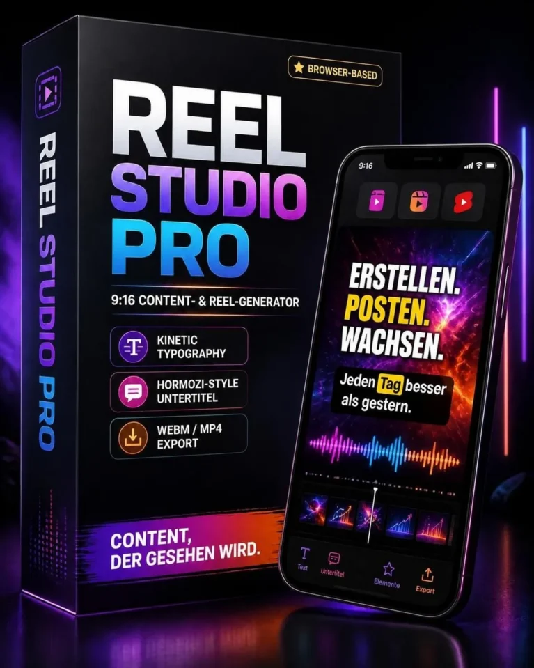 Reel Studio Pro © – 9:16 Content & Reel-Generator