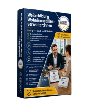 Produktbox MaBV-Weiterbildung Wohnimmobilienverwalter mit Zertifikat und 58 Lektionen