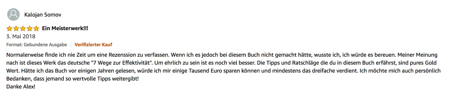 Bewerungen auf amazon.com