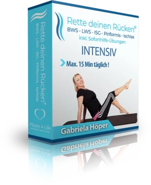 Rette deinen Rücken® Intensiv Produktbox mit Gabriela Höper auf Pilates-Roller, Max. 15 Min täglich