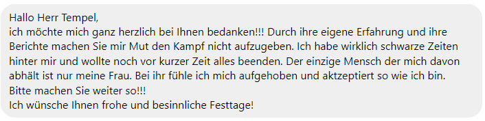 Kundenstimme: Positive Bewertung von Arne Tempel über Hilfe in schwierigen Zeiten