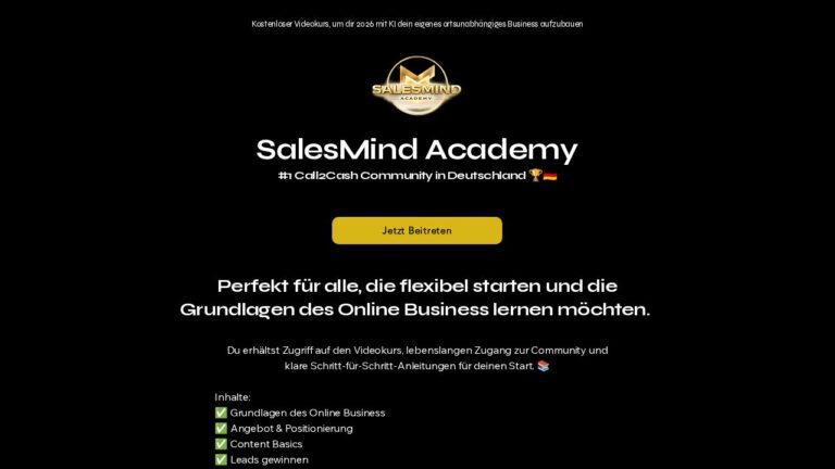 SalesMind Academy – Videokurs für Online-Business