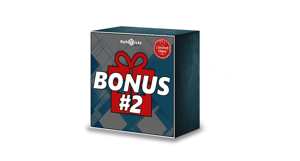 Scale – Videokurs für Nebeneinkommen von Eric Hüther 12 Bonus #2 Limited Edition Bundle Box rot, Geschenkverpackung mit Band