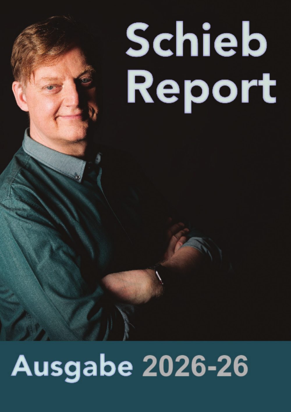 Titelseite Schieb Report Ausgabe 2026-26 mit Porträt von Jörg Schieb