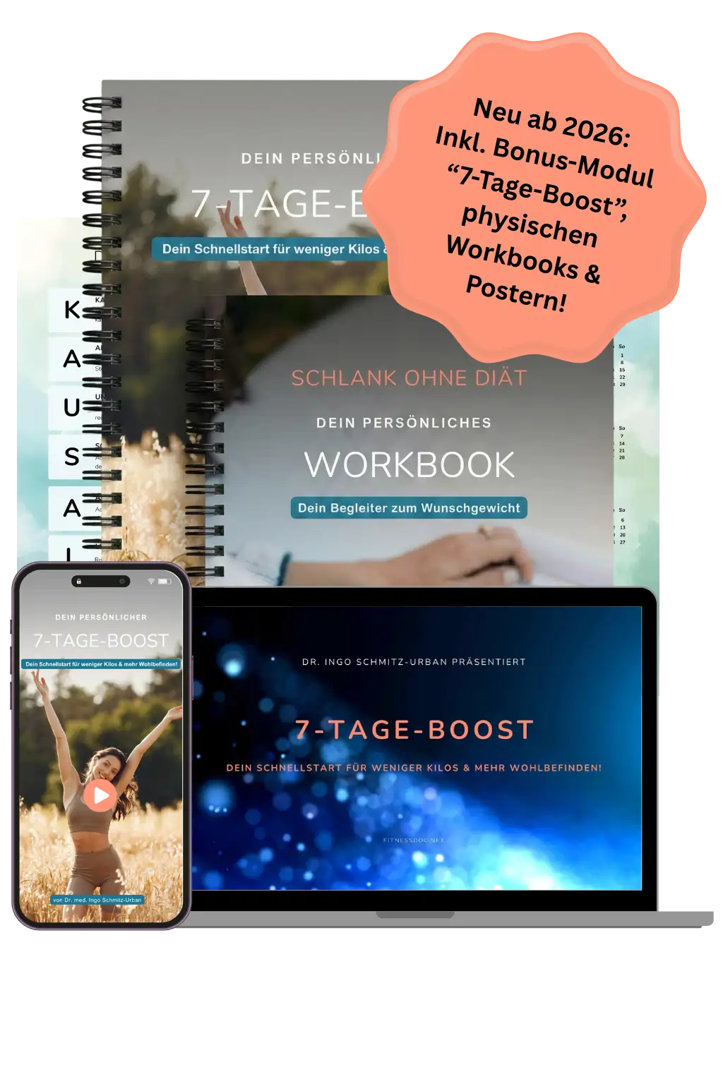 7-Tage-Boost Bonus-Modul mit Workbooks und digitalen Inhalten, Schlank ohne Diät 2026