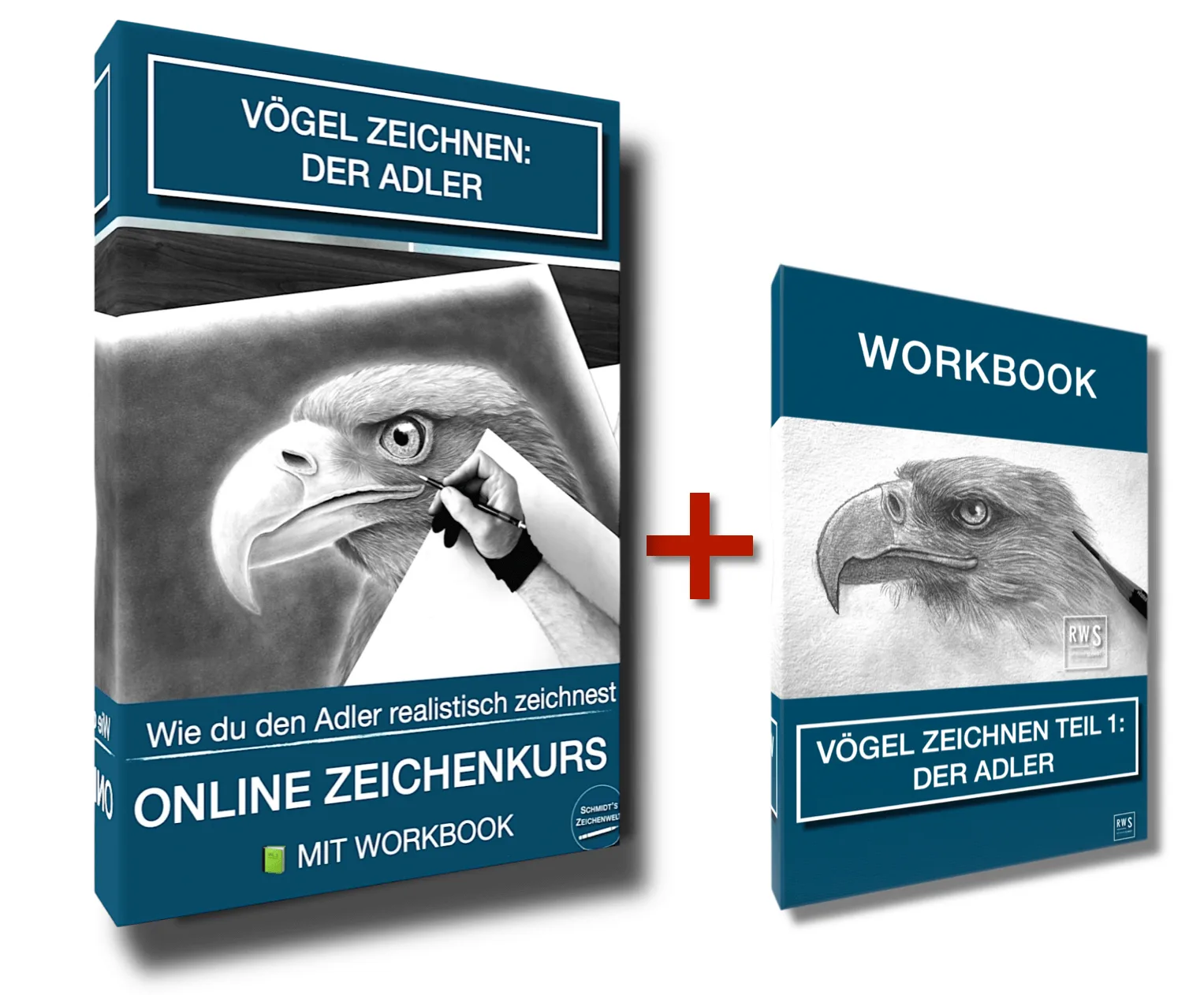 Schmidt's Zeichenwelt – Zeichenkurs-Abo von Ralf Wilhelm Schmidt 14 Vögel zeichnen Der Adler Online-Zeichenkurs mit Workbook Box-Set Präsentation