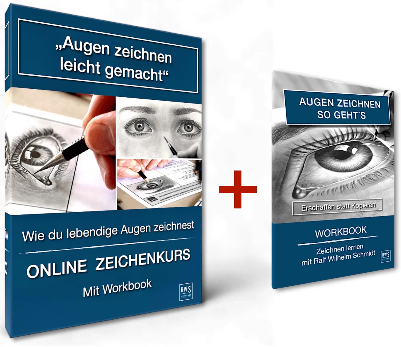 Schmidt's Zeichenwelt – Zeichenkurs-Abo von Ralf Wilhelm Schmidt 16 Augen zeichnen leicht gemacht Online-Zeichenkurs mit Workbook Bundle Darstellung