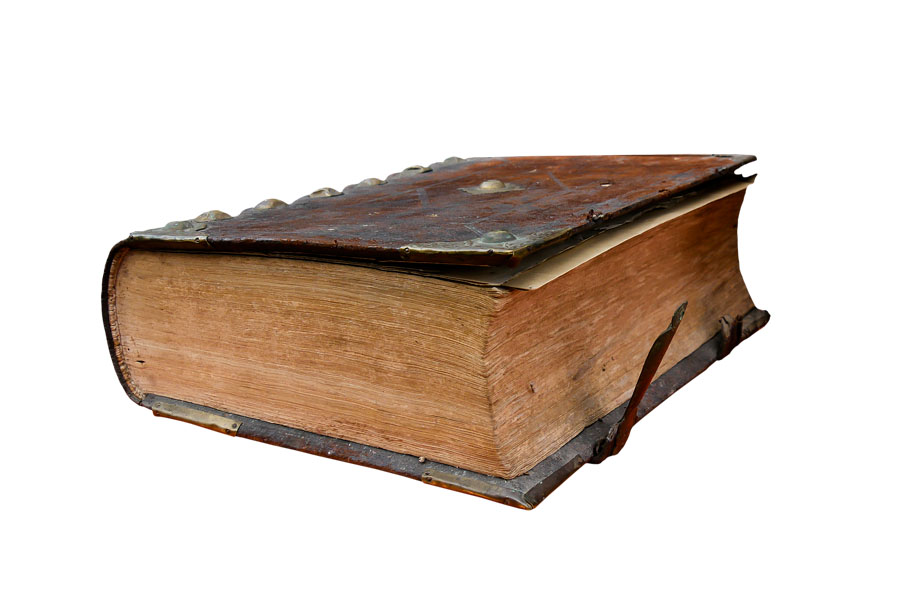 Antikes Buch mit Ledereinband und Seiten