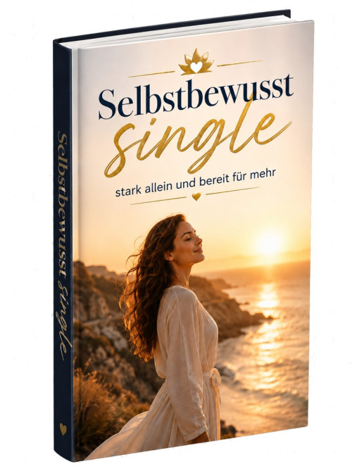 eBook-Mockup Selbstbewusst single mit Frau am Strand