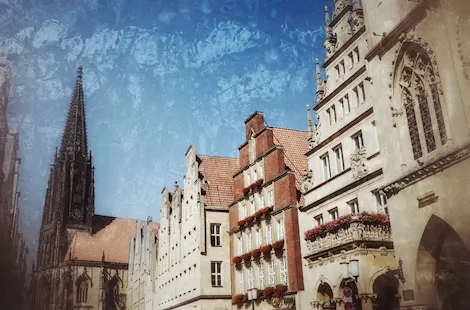 Rathaus und Lambertikirche Münster Stadtrallye Location
