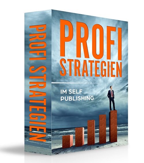 3D-Buchcover Profi Strategien im Self Publishing mit Mann auf Treppe und roten Balkendiagrammen