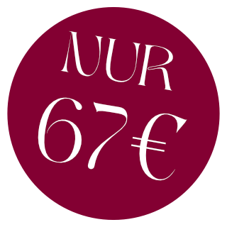 Selflove Vibes – Onlinekurs für mehr Selbstwert von Marie Kremer 8 Preisbutton bordeauxrot mit weißem Text NUR 67€