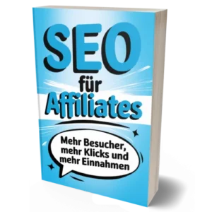 SEO für Affiliates eBook Mockup in kleinerer Größe mit 3D-Darstellung