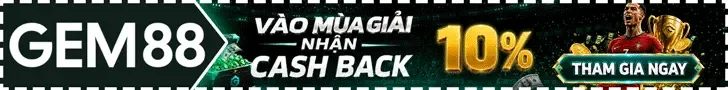 Gem88 Wettplattform Banner mit 10 Prozent Cashback Angebot