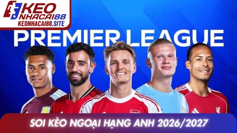 Wettanbieter-Grafik mit Premier League Fußballspielern und Wettquoten