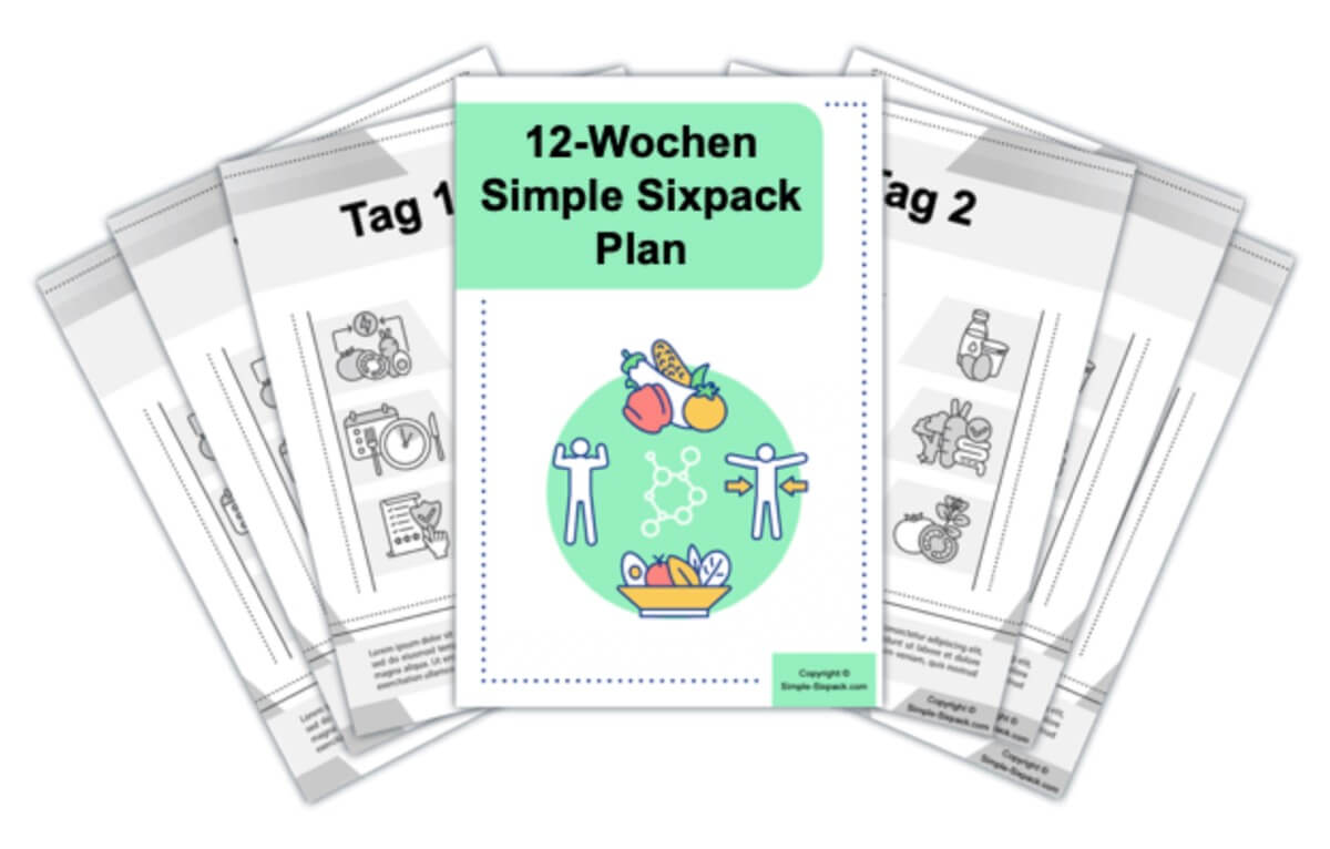 12-Wochen Simple Sixpack Plan Workbook mit Trainings- und Ernährungsplan