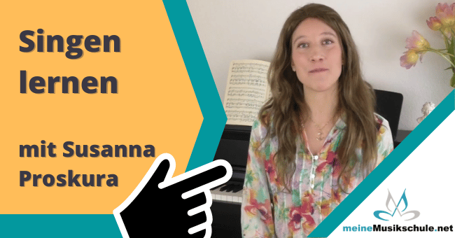 Hero-Banner für Singen lernen Videokurs mit Susanna Proskura, Gesangslehrerin an Klavier