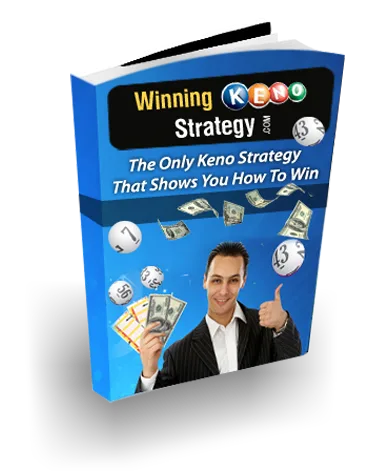 E-Book-Cover Rich's Winning Keno Strategy mit Mann in Anzug, der Geldscheine hält