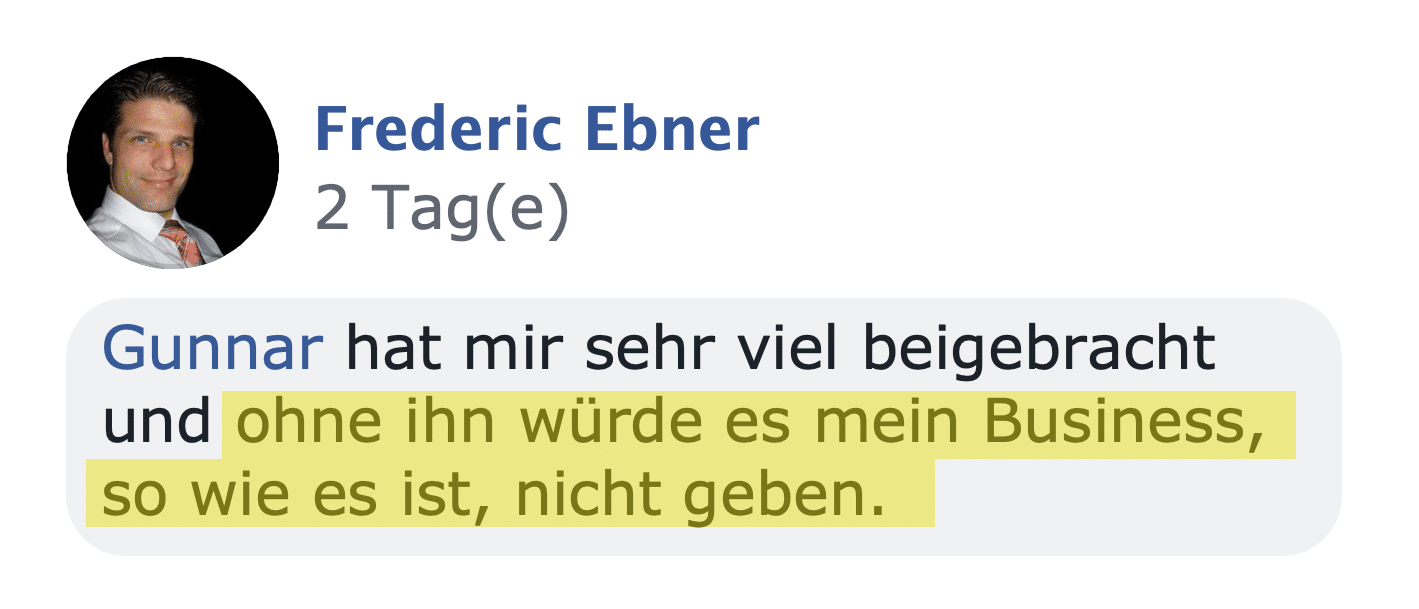 Kundenstimme von Frederic Ebner, 2 Tage Kurs, Portrait im weißen Hemd mit Krawatte