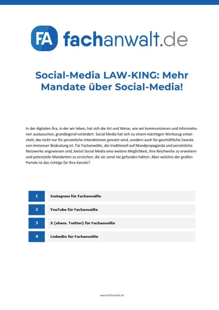 Social-Media LAW-KING – E-Book für Anwaltskanzleien