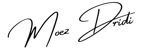 Soziale Kompetenz – Videokurs zur Menschenkenntnis von Moez Dridi 3 Handschriftliche Unterschrift Moez Dridi in eleganter Schreibschrift