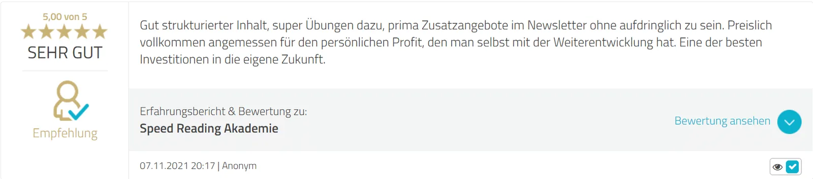 Gut strukturiert, gute investition