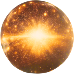Goldene leuchtende Kugel mit strahlendem Glanz-Effekt
