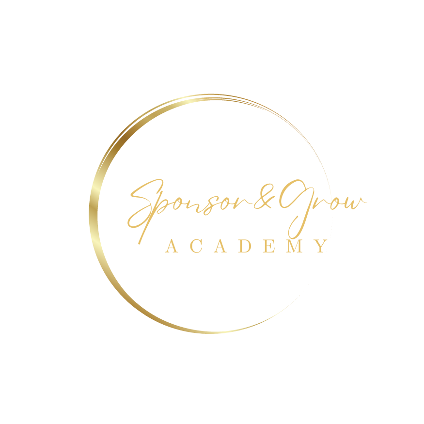 Sponsor&Grow Academy – Mitgliederbereich für Sponsoring 3 Sponsor&Grow Academy Logo mit goldenem Kreis und Schriftzug