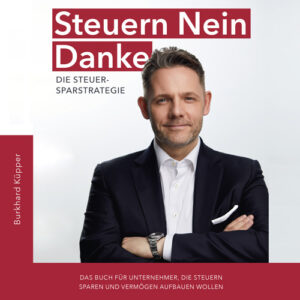 Hörbuch-Cover Steuern Nein Danke mit Porträt von Burkhard Küpper