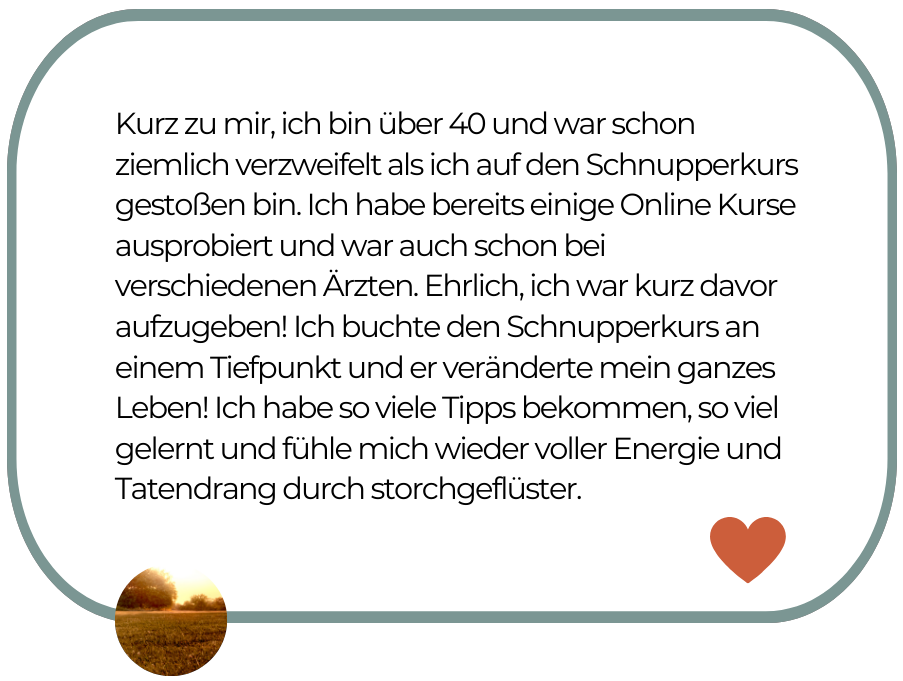 Kundenstimme einer über 40-jährigen Frau über Lebensveränderung, Tipps und Energie nach Schnupperkurs