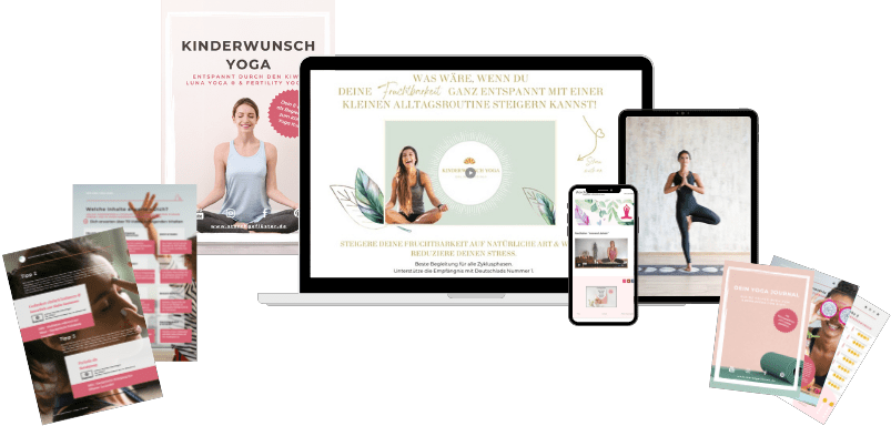 Yoga-Kurs auf Mobilgerät und Desktop angezeigt