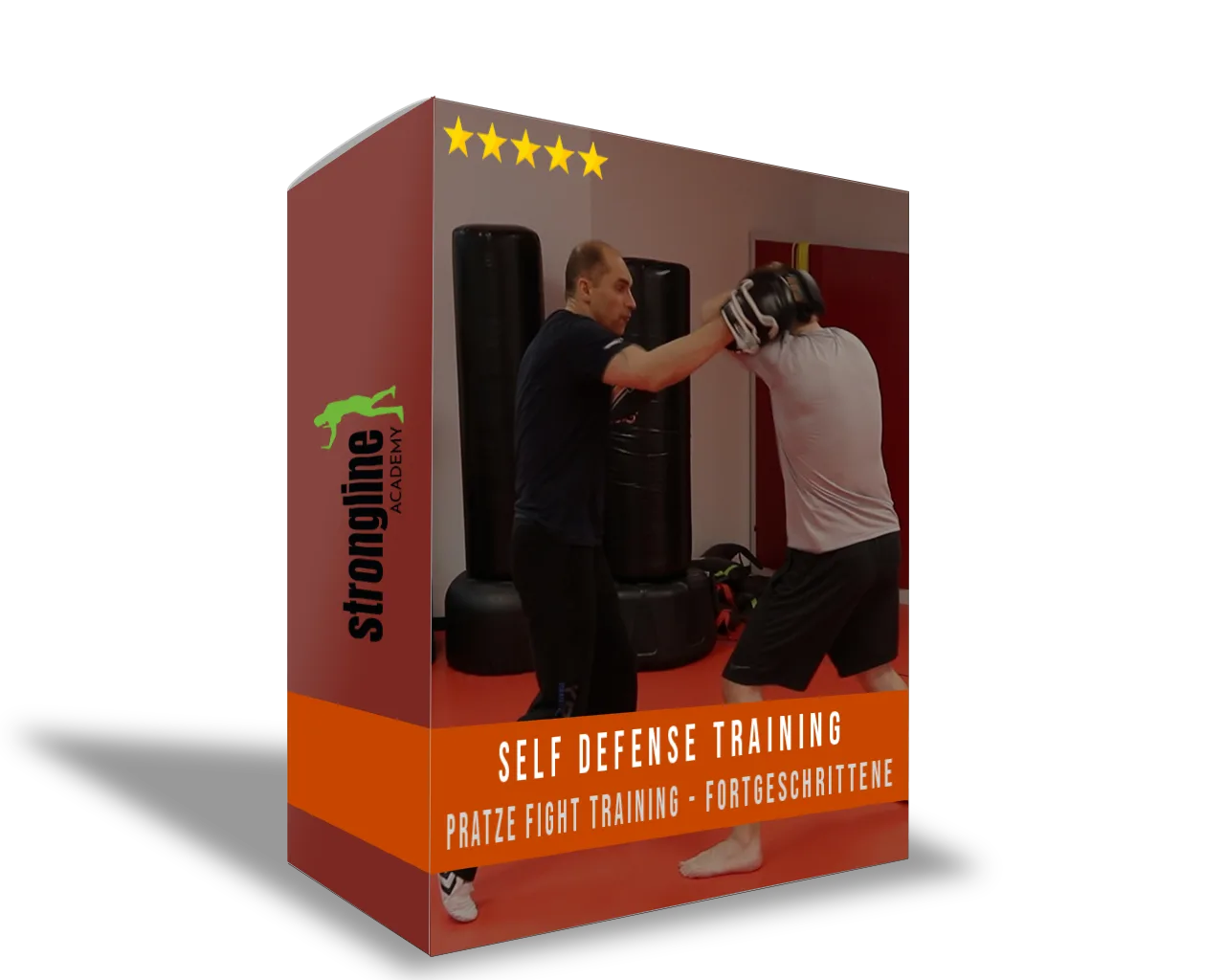 Produktbox Box Pratze Fight Training Fortgeschrittene mit zwei Trainierenden und Boxpratzen
