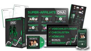 Super-Affiliate DNA Komplettpaket mit Videoanleitungen, Checklisten, Hörkurs, DVD und Smartphone-Display